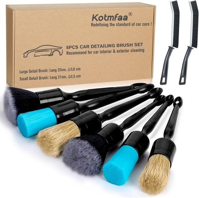 Auto Detailing Pinsel Set 8X Auto Detail Reinigungsbürste Kit Ultra-Soft Medium