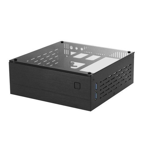 Châssis ordinateur de bureau A01 aluminium -ITX HTPC verre trempé noir HTPC 1312