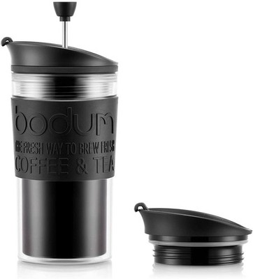 Bodum Travel Press Kaffeebereiter schwarz 0,35l Kunststoff Becher 11102 01S