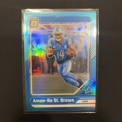 2024 Panini Donruss Optic Aqua Prizm /299 Amon-Ra St Brown #66 COLOR MATCH