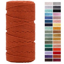 Rust Red Macrame Cord 3mm x 109Yards,Colored Cotton x 109yards,