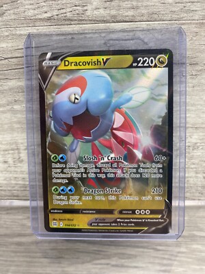 holographic pokemon cards ebay Pokémon TCG Dracovish V Sword & Shield Brilliant Stars 114/172 Holo Card