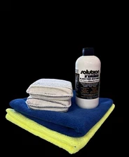 Solution Finish Black Plastic & Vinyl Restorer 12 oz. & 2 Towel & 2 Applicators