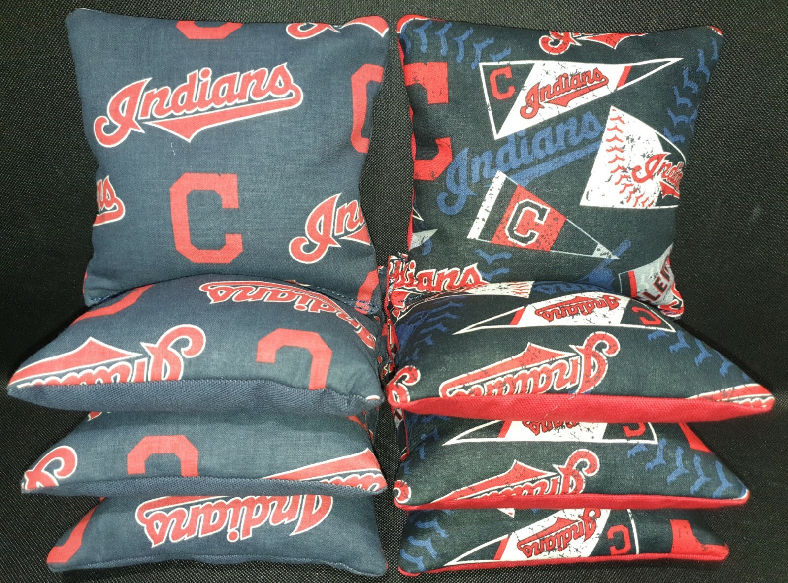 Set of 8 Cleveland Indians Cornhole Bags FREE SHIPPING