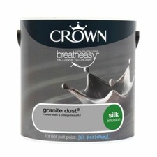 Crown Silk Emulsion Paint 2.5L Granite Dust 10.00 per litre