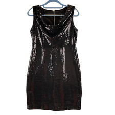 Little Black Dress Size 10 Full Sequin Sleeveless Party Cocktail Glam Event