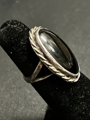 Native American Navajo Black Onyx & Sterling Silver Ring | eBay