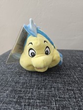DISNEY 8'' SEBASTIAN  FLOUNDER Little Mermaid Bean Bag Plush NEW w/ Mint Tags