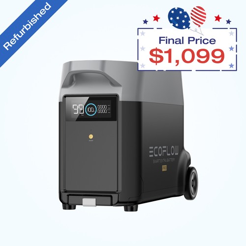 EcoFlow Delta Pro Generator Extra Battery 3600Wh Lfp Certified Refurbished