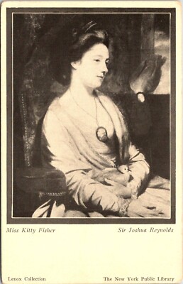 Postcard Miss Kitty Fisher Sir Joshua Reynolds Lennox Collection NYC Library D93