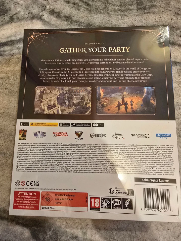 Baldur's Gate 3 Deluxe Edition PS5 edition brand new and sealed - Image 2 of 4