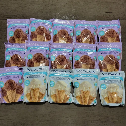 Lot of 15 Nostalgia Ice Cream Mix Creamy Chocolate Vanilla Creme 2026