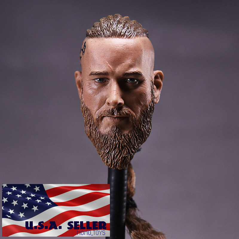 1/6 Viking Male Head Sculpt For 12