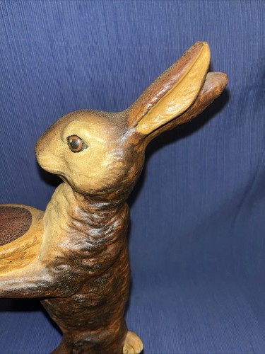 12 1/2" VAILLANCOURT FOLK ART 600BR Tiza #118 CONEJO con Cesta 1997 - Imagen 12 de 24