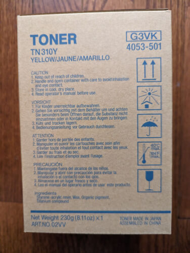 Konica Minolta TN310Y (4053-501) gelbe Tonerkassette NEU VERSIEGELT - Bild 2 von 3