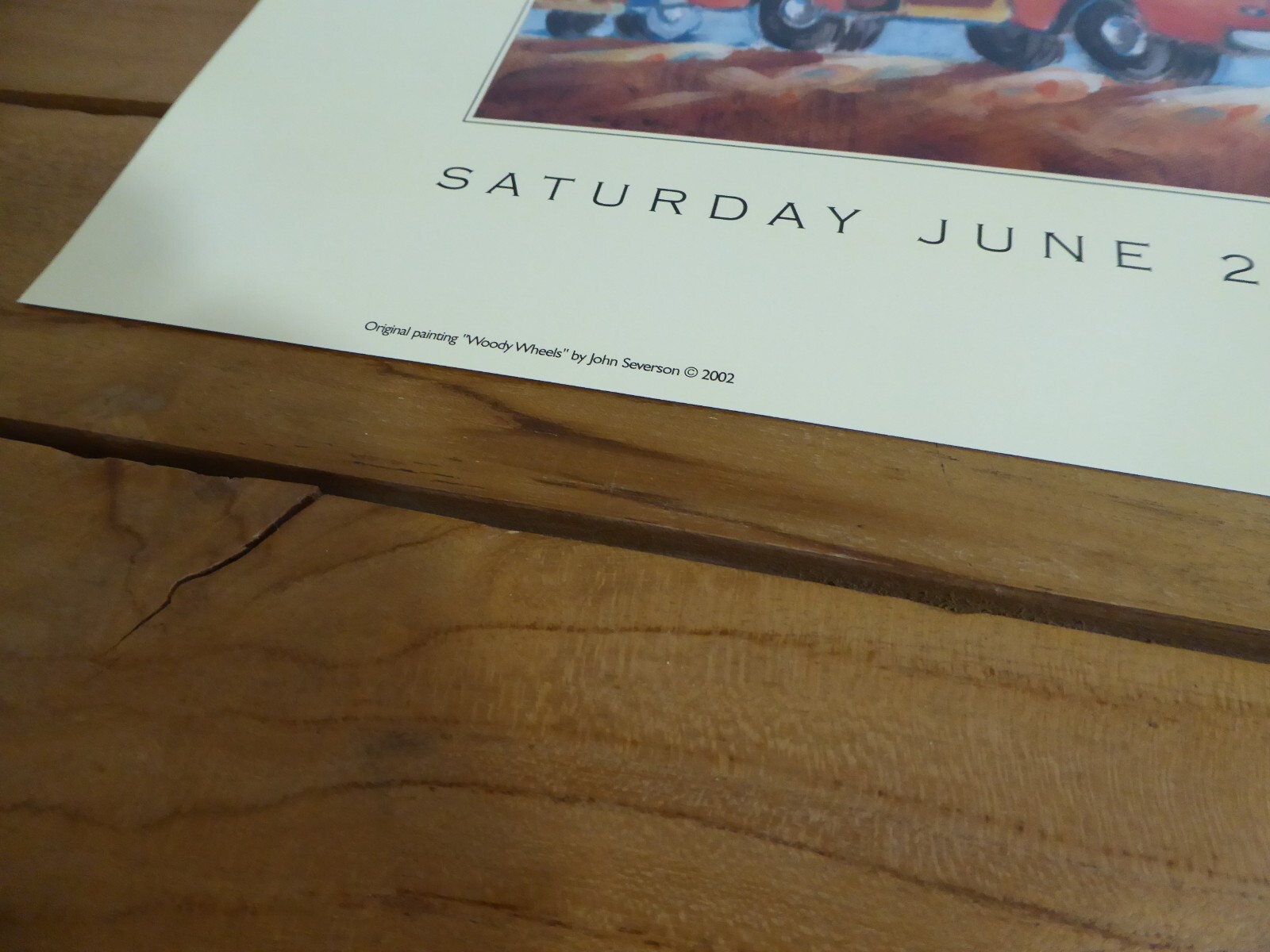 ORIGINAL JOHN SEVERSON POSTER SURF ART 2002 WOODIES ON THE WHARF SANTA CRUZ