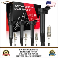 4 Ignition Coil & Spark Plug Set For 2012-2017 Toyota Camry 2.5L UF487