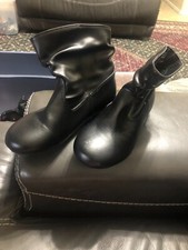 WONDER NATION - Youth Girl Size 1 BLACK-PREMIUM-6.25" HEIGHT-BOOTS w/free ship