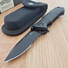 Walther BTK 2 Tac Linerlock Folding Knife 3.25" 440C Steel Blade Nylon Handle