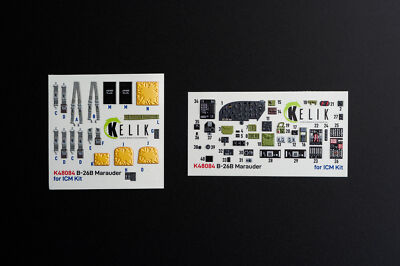 Kelik K48084 B-26B Marauder interior 3D decals for ICM kit 1/48