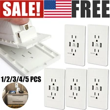 2.1A USB Outlet Wall Charger High Speed Duplex Electrical Receptacle 1-5 PACK
