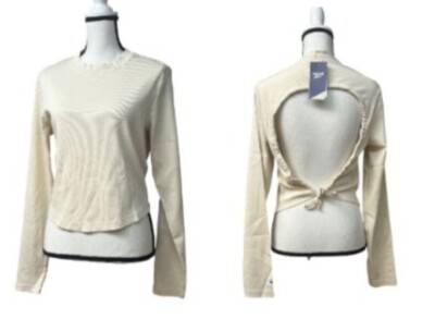 Reebok Classics Natural Dye Ribbed Women s Long-sleeve Top, Sz. L
