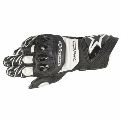Alpinestars GP PRO R3 Black/White Glove Leather Motorcycle Race