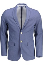 Gant Chic Slim-fit Blue Jacket With Elegant Detailing
