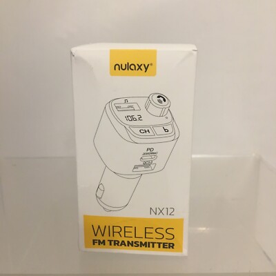 Nulaxy Bluetooth 5.0 FM Transmitter for Car, QC3.0 & USB-C PD 20W Wireless...