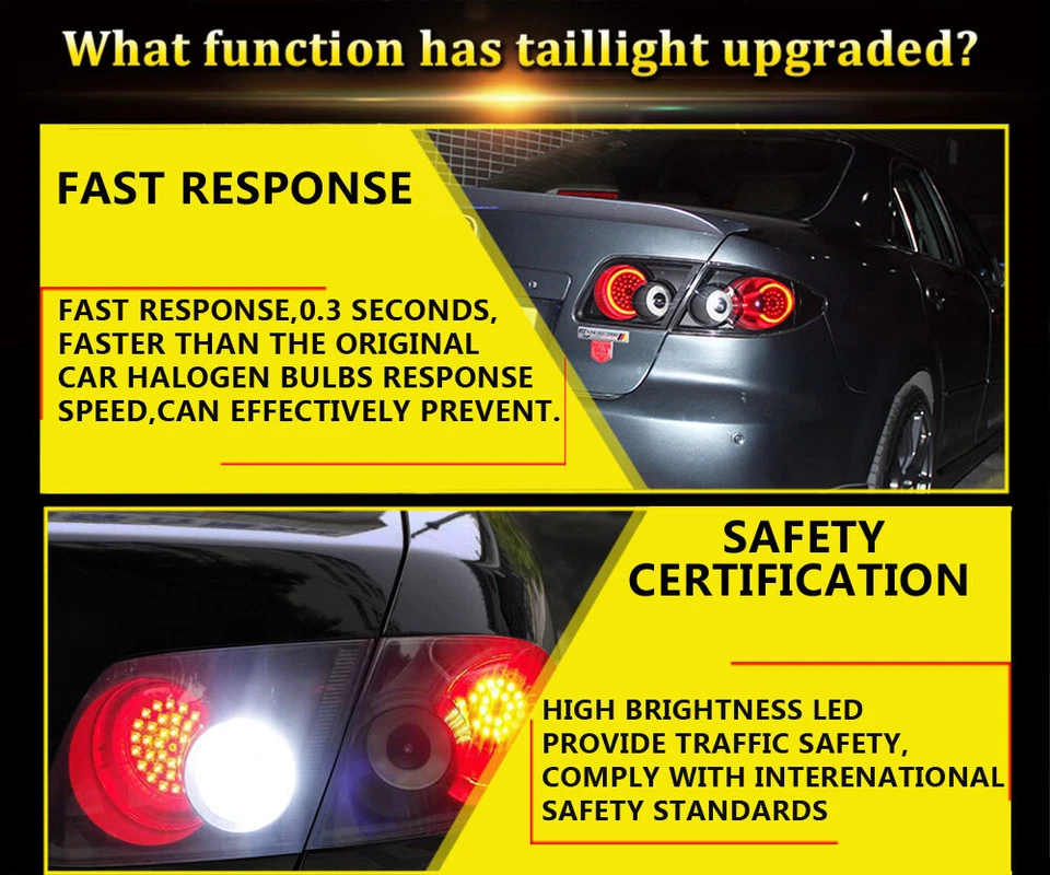 Luces traseras LED oscuras para Mazda 6 2003-2008 luz de maletero de freno señal secuencial Foto 4 de 4