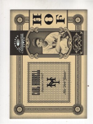 2005 Donruss Timeless Treasures Hall of Fame Silver Carl Hubbell!   307/500