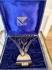 David Klass Bronze Tree of Life 9 Candle Hanukkah Menorah Judaica & Velvet Case — photo 2