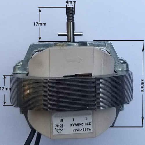 Ventilator Warmer Heater Fan AC Shaded Pole Motor CCW CW YJ58-12/16/20 220V 50Hz - Picture 1 of 24