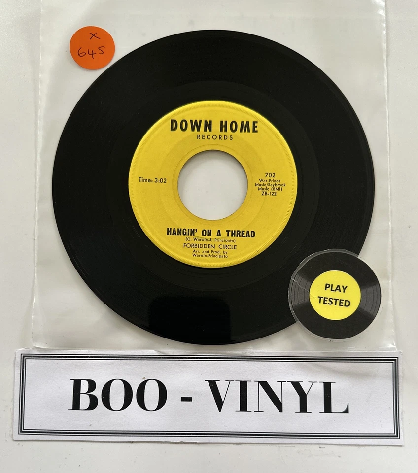 Forbidden Circle - Hangin' On A Thread 7” Northern Soul / Funk / Soul Vinyl EX - Bild 2 von 4