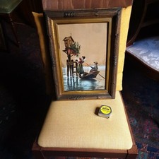 DIPINTO AD ACQUERELLO E TEMPERA SU CARTA/FINE OTTOCENTO/"VENEZIA,LAGUNA"/FIRMATO