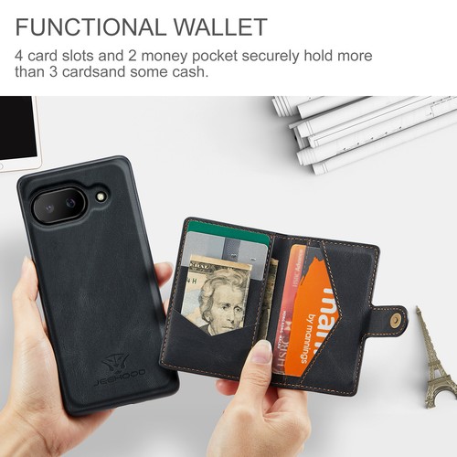 Magnetic Detachable PU Leather Kickstand Wallet Phone Case For Google Pixel 9A - Picture 39 of 42