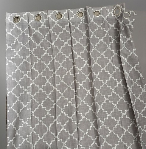 Allen and Roth polyester 2 Pack 84 Inch grey curtain geometric shape | eBay