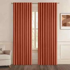 Woaboy Back Tab Burnt Orange Fall 52"W x 84"L Pack of 2 ,