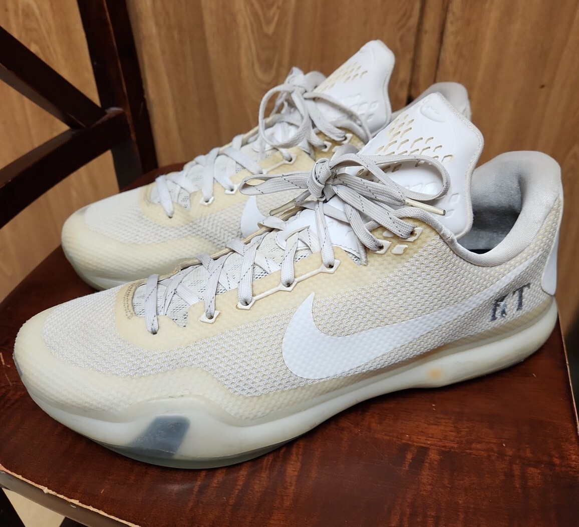 シューズ(男性用) NIKE ID KOBE 10 White/GOLD Nike Kobe Bryant X 10 NikeID Multicolor Glow in Dark Sneaker