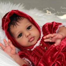 Handmade 22inch Reborn Baby Doll Unpainted Kit DIY Part with Cloth Body for DIY