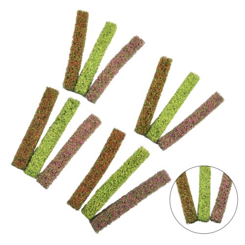 Mise en scène bandes d'arbustes touffes d'herbe 12 pièces embellissement de vi - Photo 1/24