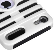 For iPod Touch 5th 6th 7th Gen - Hard Soft Rubber Hybrid Armor Impact Case White