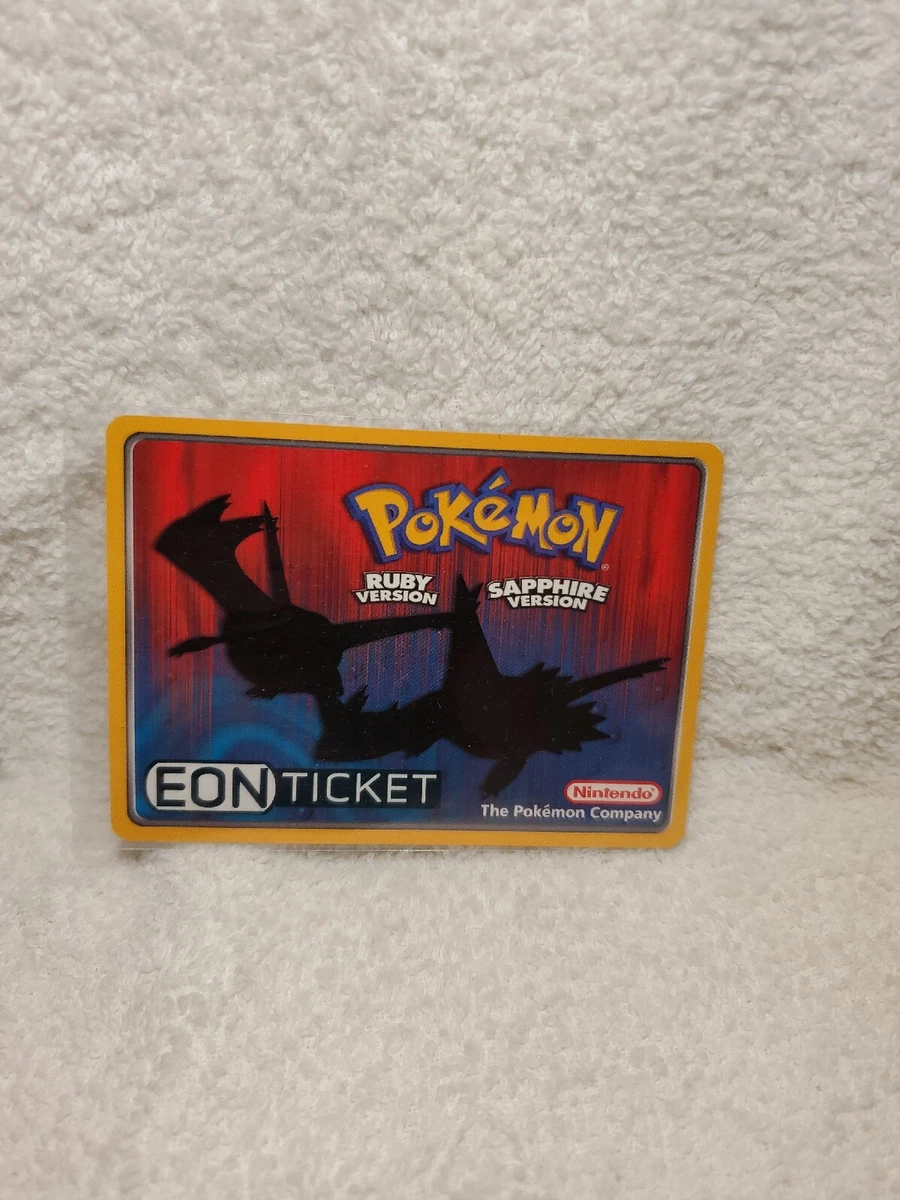 Eon Ticket Pokemon Rubin & Saphir Nintendo Game Boy Advance E-Reader Karte