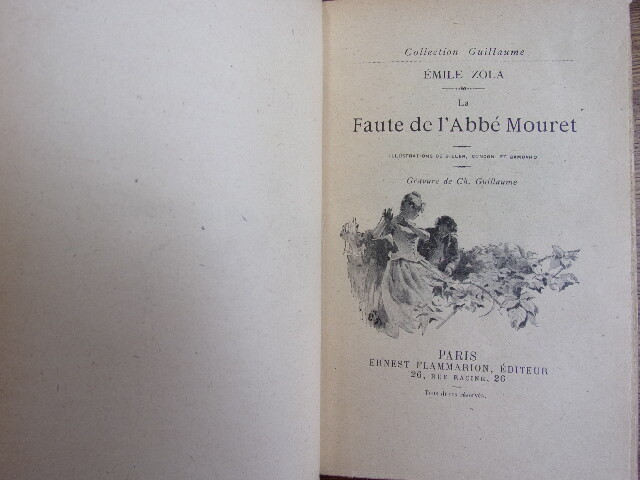 Émile Zola. La faute de l'Abbé Mouret. Gravures de Guillaume | eBay.de