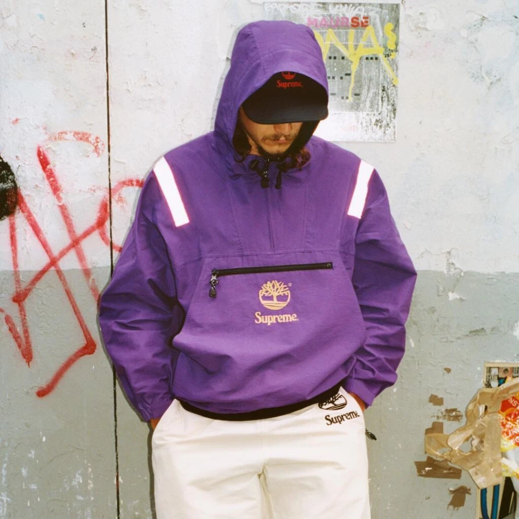 Supreme Timberland Anorak Purple M Medium, Reflective Brand New In