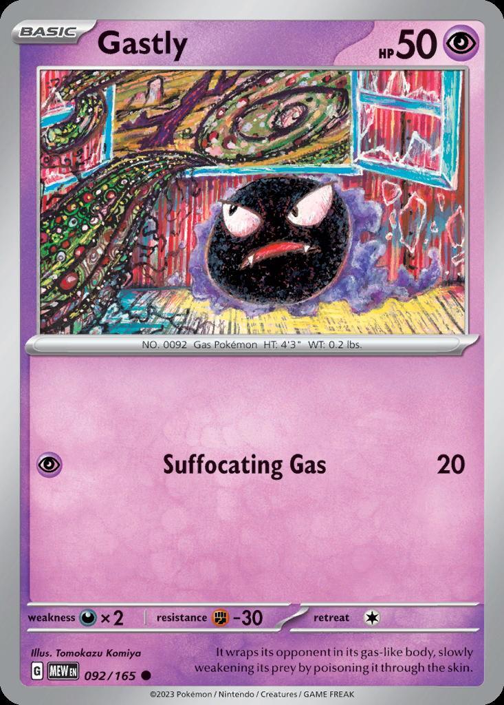 Pokemon Gastly (92/207) 151 NM