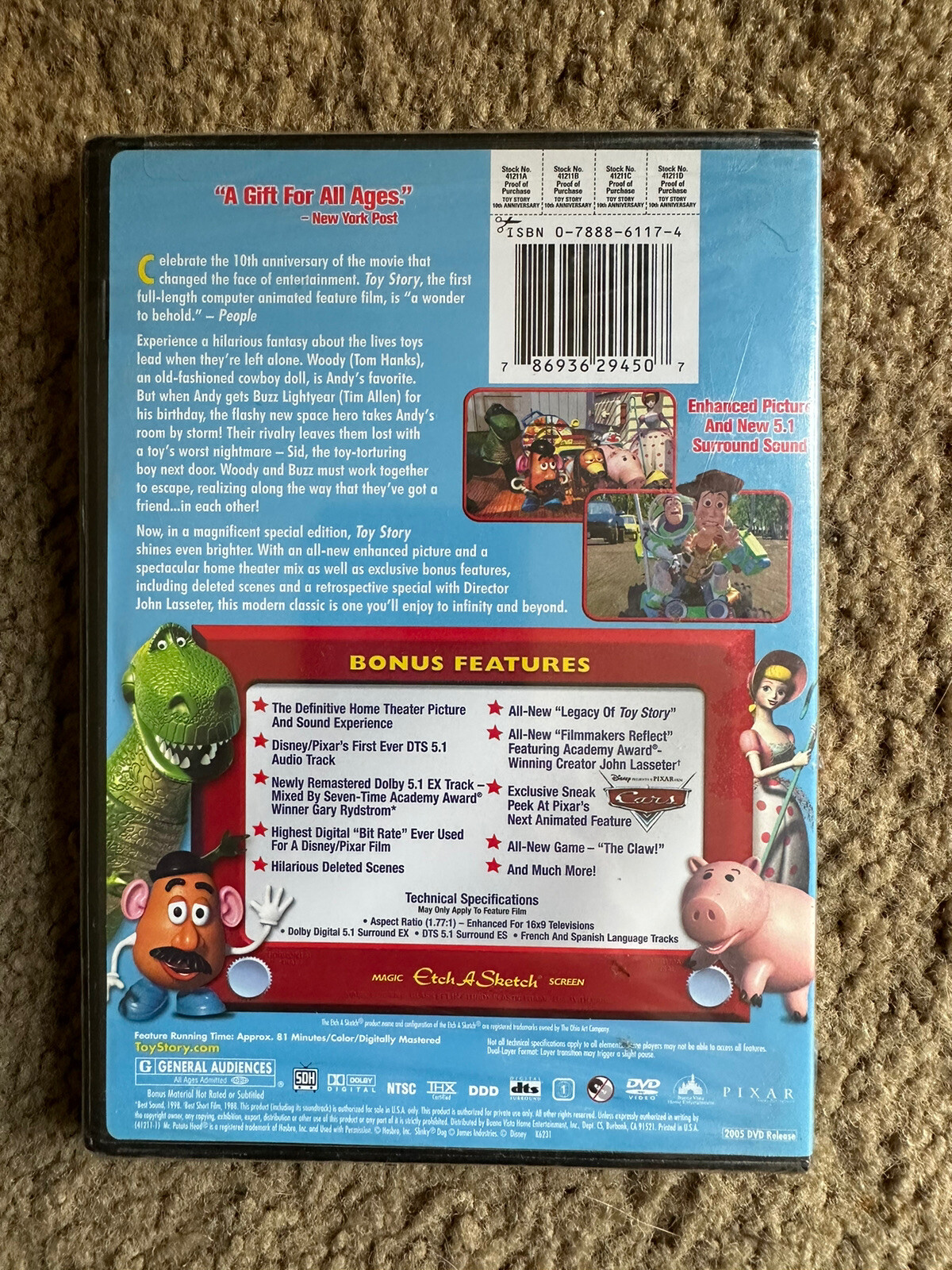 Toy Story (DVD, 2005, 2-Disc Set, 10th Anniversary Edition) Sealed