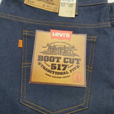 Orange Tab Vintage Levis 517 Jeans Boot Cut 42 X 30 S Made in USA