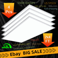 LED Panel Light 2X2 2X4FT 75W Drop Ceiling Lights Edge-lit 7800LM ETL Certified