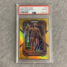 2023 Panini Prizm WWE #124 Meiko Satomura Gold Prizm PSA 8 NM-MT /10